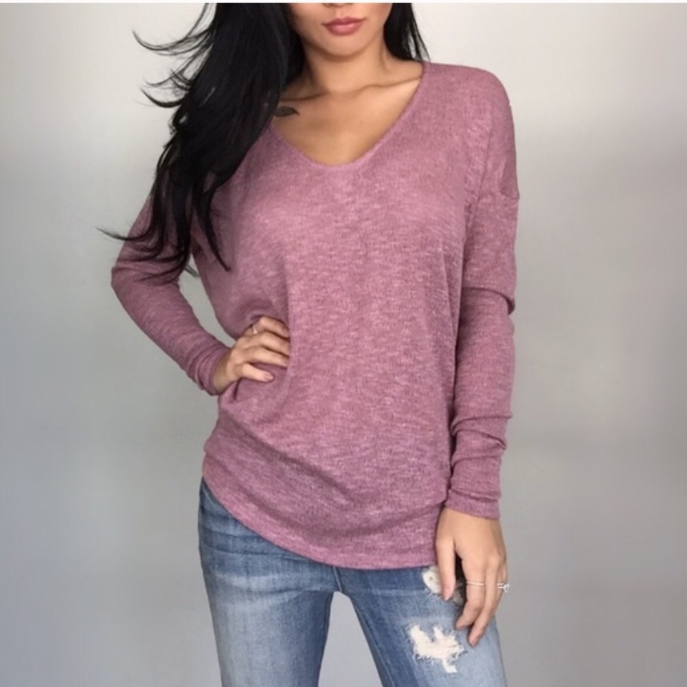🆕 Mauve Light Knit LS