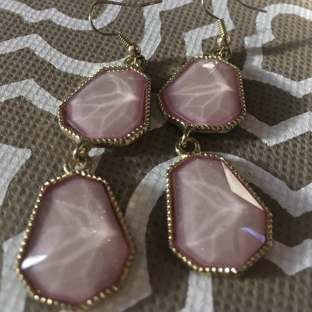 Light Purple and Gold Colored Earrings