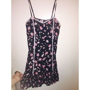 Coco Love Black & Floral Corset-Inspired Dress