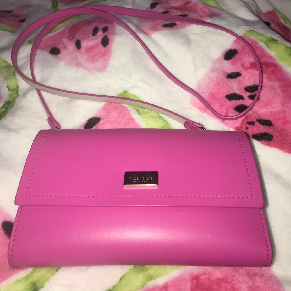 Kate Spade pink/fucsia crossbody bag/wallet - Picture 1 of 6