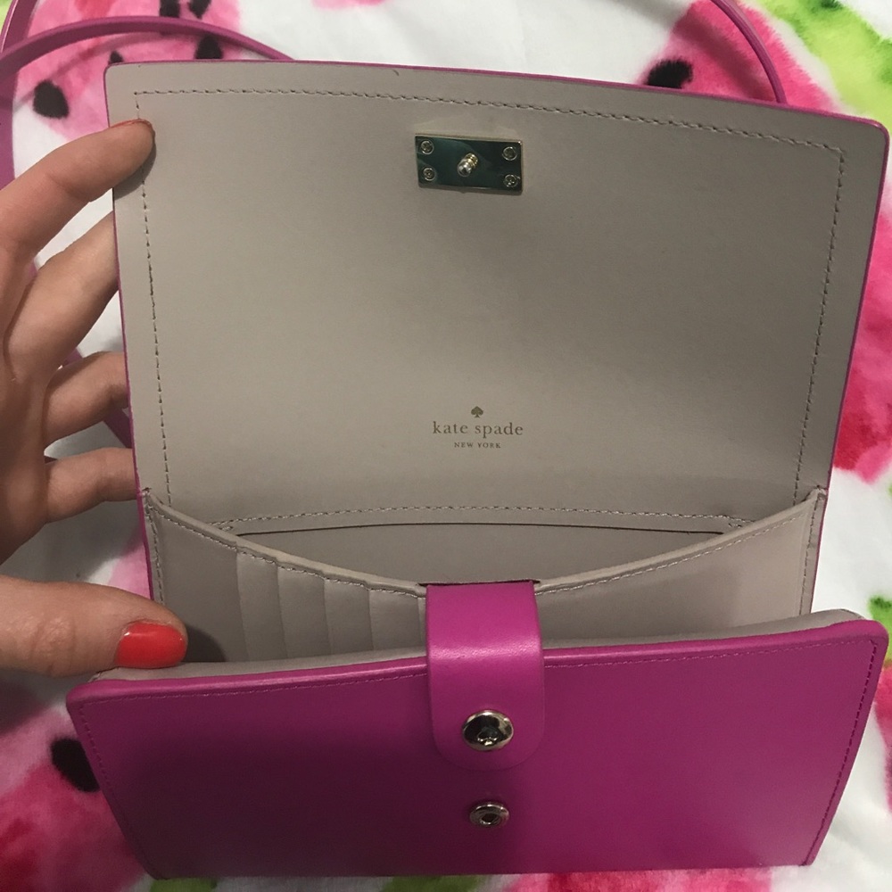 Kate Spade pink/fucsia crossbody bag/wallet - Picture 3 of 6