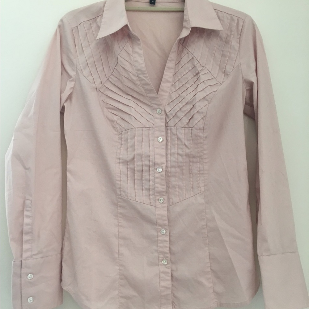Express Pink Essential Stretch Dress Shirt Size M