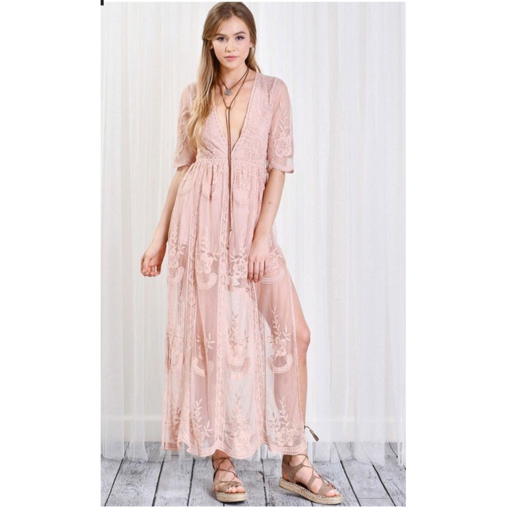Anitra Embroidered Lace Maxi Dress - Picture 6 of 8