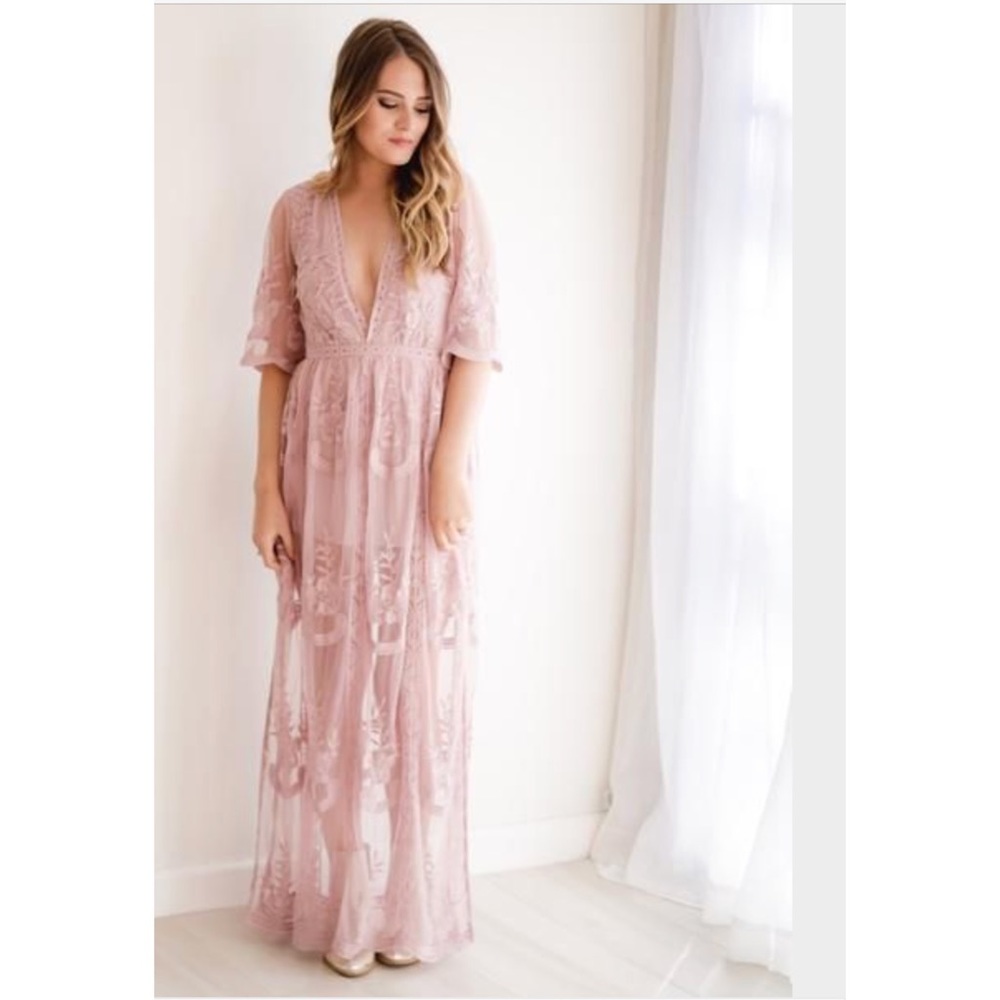 Anitra Embroidered Lace Maxi Dress - Picture 8 of 8