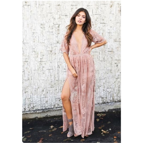 anawat Dresses & Skirts - Anitra Embroidered Lace Maxi Dress