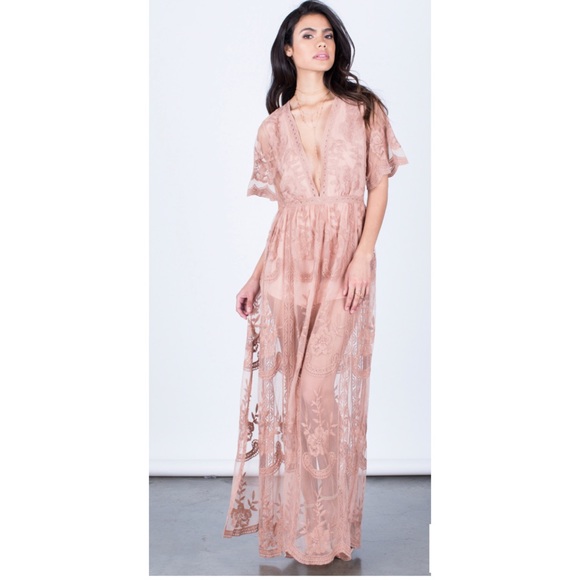 Anitra Embroidered Lace Maxi Dress - Picture 3 of 8