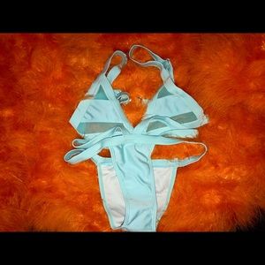 Blue Mesh Bikini