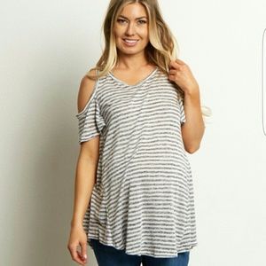 Cold Shoulder Maternity Top