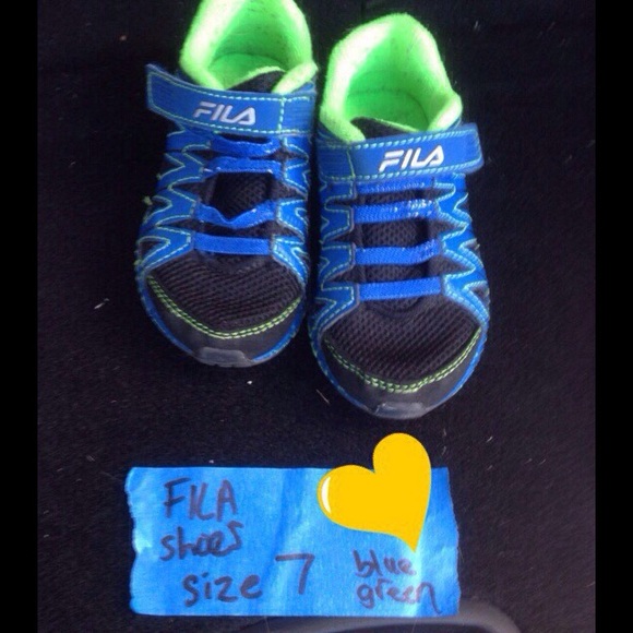 SALE: FILA blue toddler boy shoes,velcro, 7 - Picture 3 of 6