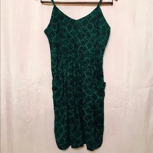 Beautiful Green & Black Print Dress