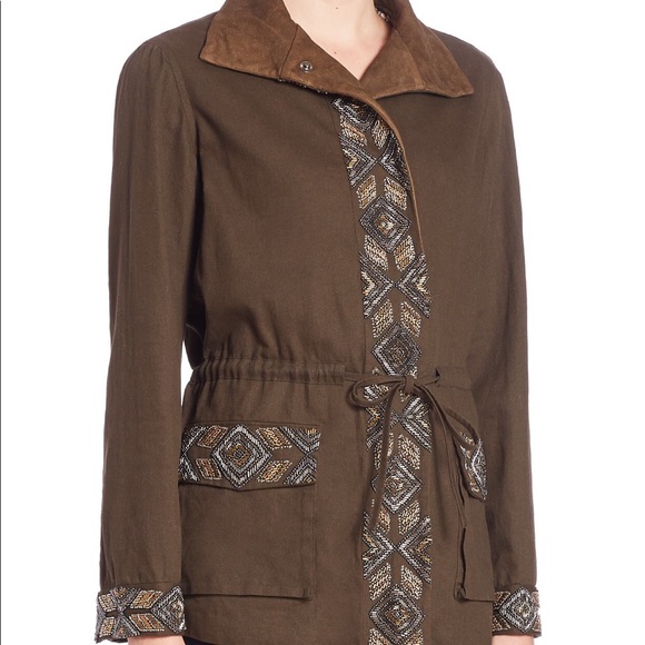 NWT Beautiful Beaded Haute Hippie Military jacket - Picture 1 of 7