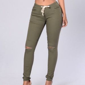 Olive green pants