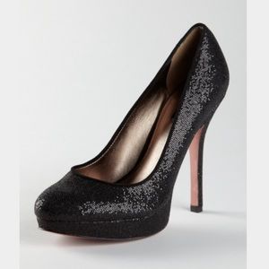 Joan & David “FLIPP” Platform Pump - Black Glitter