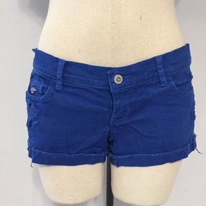 Hollister denim jean shorts sz 0 Cobalt Blue