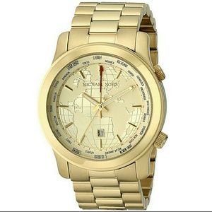 michael kors world map watch rose gold