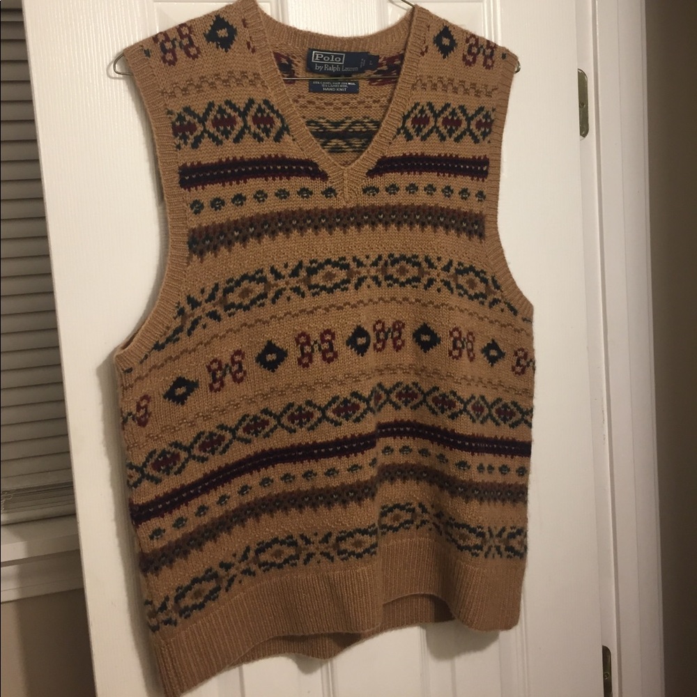 Polo holiday sweater vest