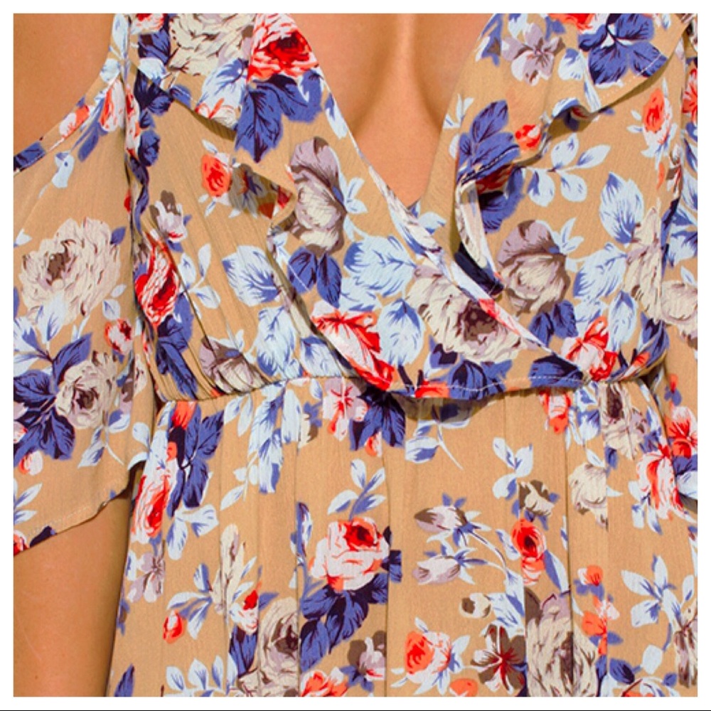 Floral Cold Shoulder Sun Dress 🌻 - Picture 4 of 8