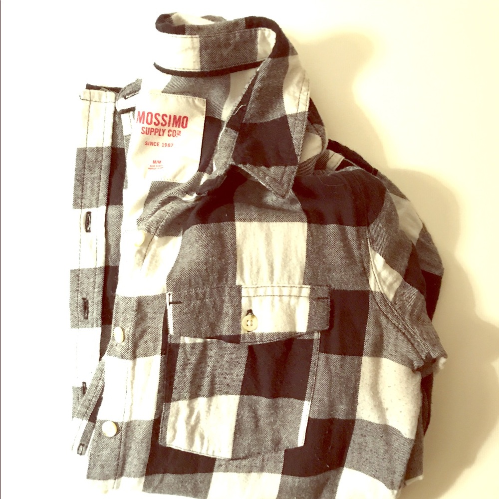 Black white and gray flannel