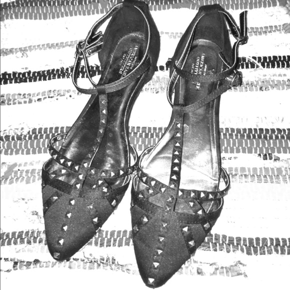 T Strap Studded Flats. - Picture 1 of 1