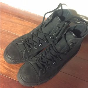 converse all star high top sneaker black leather