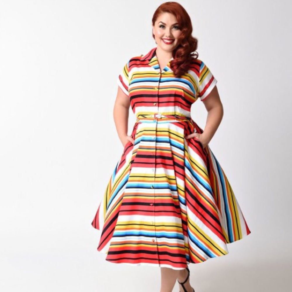 1950s Del Rey Stripes Dress