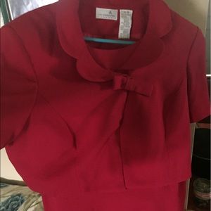 Liz Claiborne vintage red dress & jacket