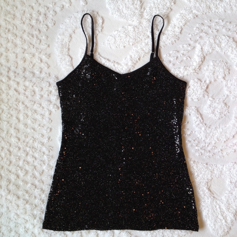 EXPRESS Sequin Sparkle Cami❗️️DONATING 6/1❗️
