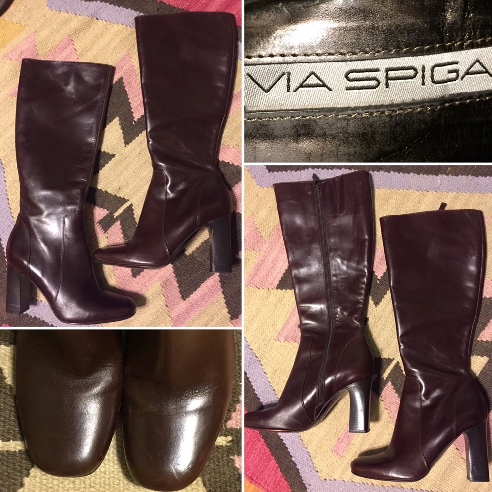 Via Spiga Brown Leather Boots. Size 8.5M