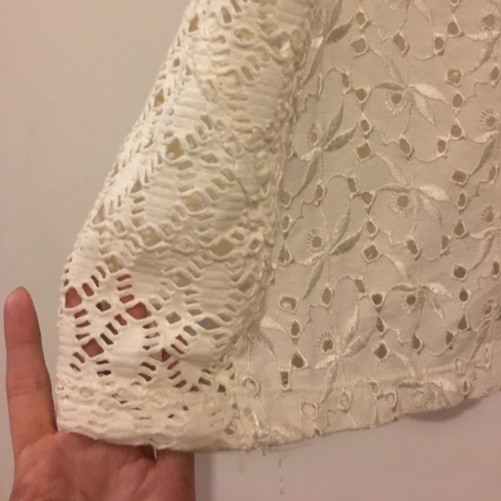Free People Beaded Crochet Lace Eyelet Tank Med - Picture 4 of 8