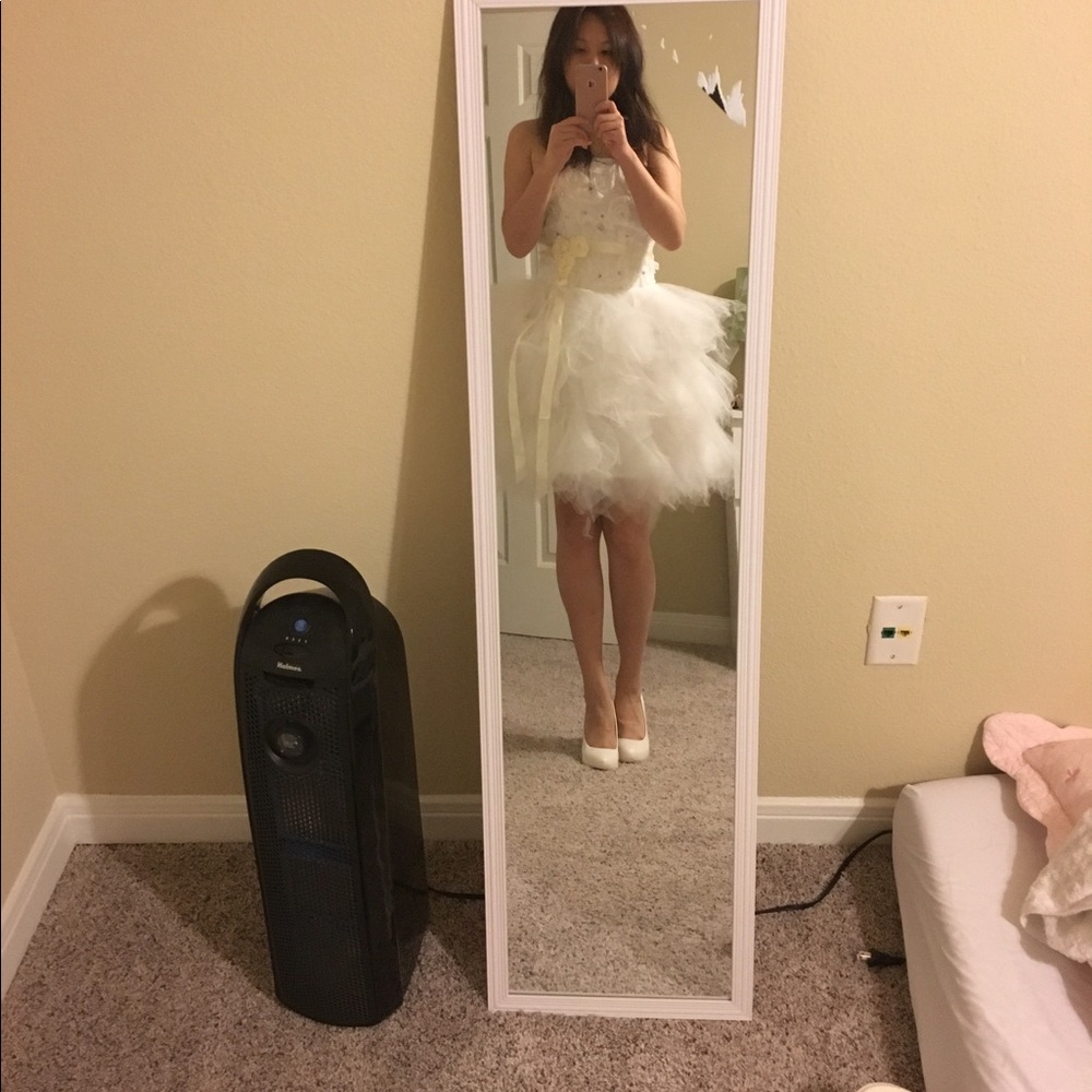 Princess white dress for prom or wedding