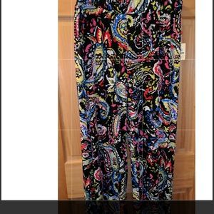 Rafaella *NWT* Wide Leg Pants Paisley Print XL