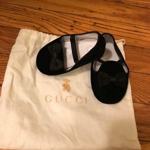 Baby Gucci Velour Shoes