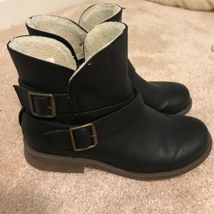 Black above the ankle booties