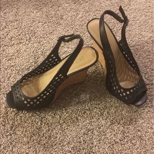 Cathy Jean black wedges - Size 6 1/2