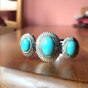 Blue Stone Silver Plated Bracelet