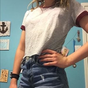 Grey crop top