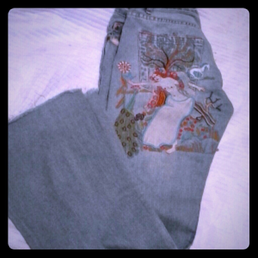 Fancy Collection distressed Hippy Style Patchwork