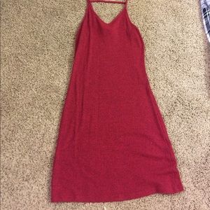 Red body-con dress