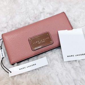 Marc Jacobs Rosy Pink Open Leather Wallet