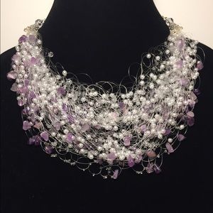 Amethyst Stone Handmade Necklace Amethyst Stone Handmade Necklace