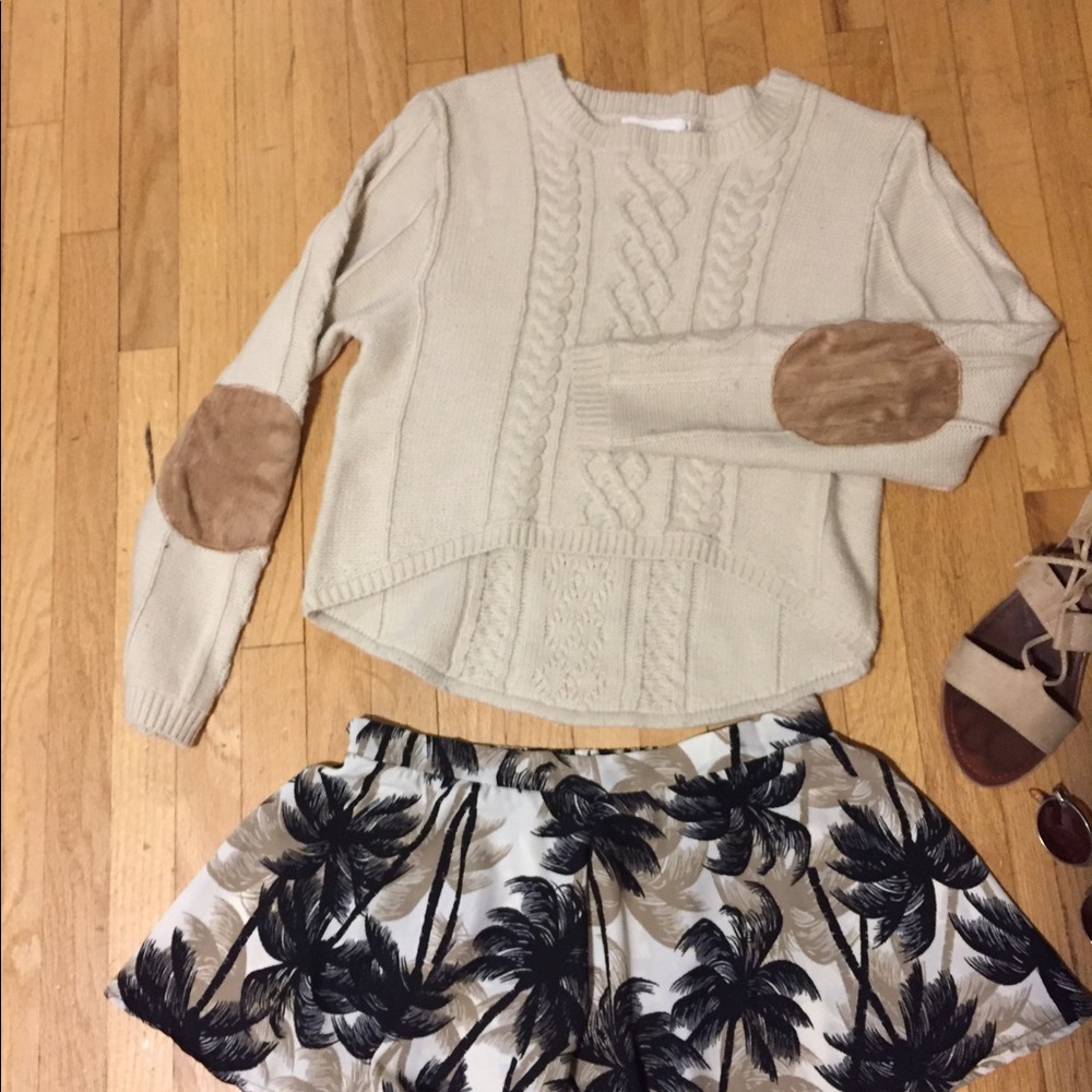 Love Tree Knit crop top sweater
