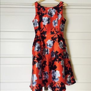50's style red flare dress