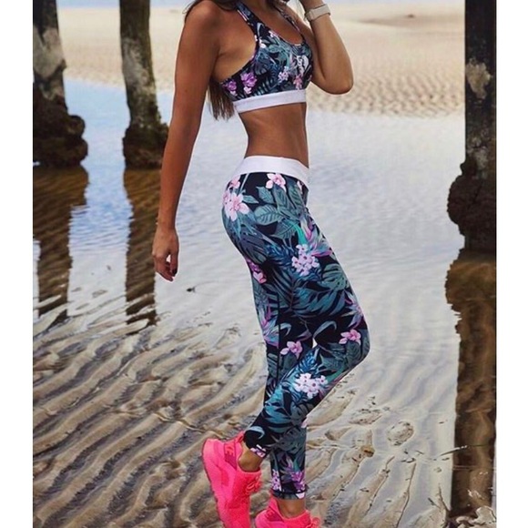 DIVIINE Pants - Palm tree yoga outfit