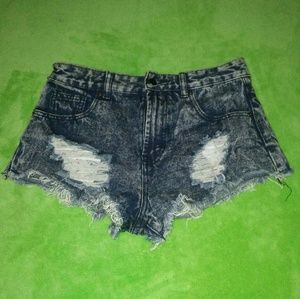 Forever 21 Distressed Jean Shorts