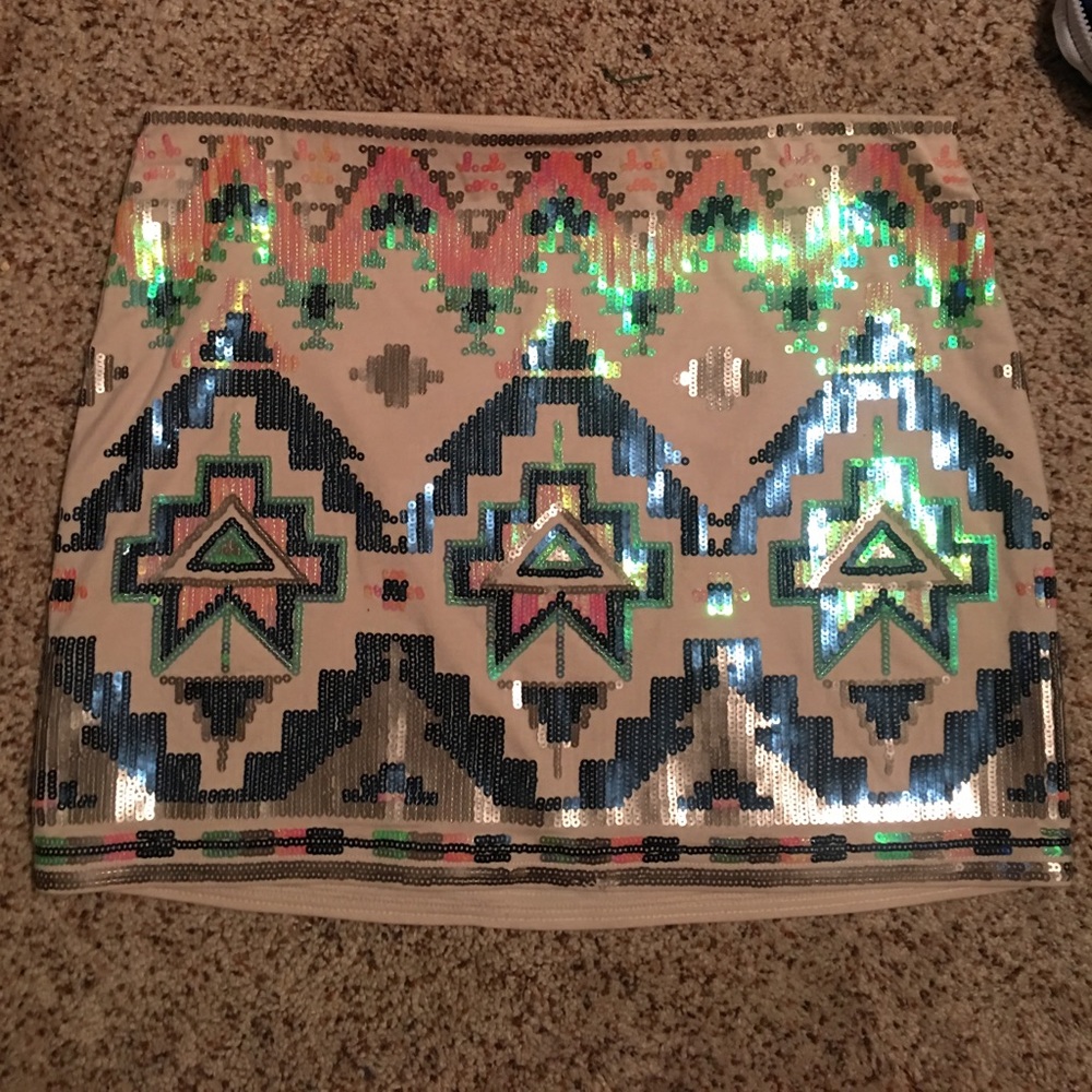 Sequined mini skirt