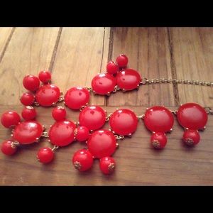 Beautiful red beaded necklace!