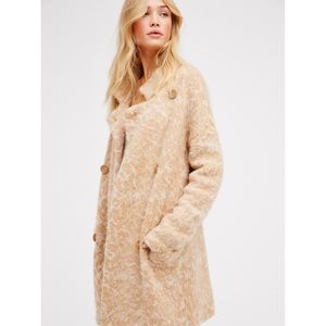 Free People Wild Things Knit Pea Coat
