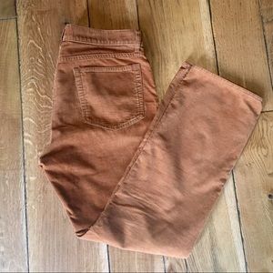 J. Crew Copper/rust Colored Corduroy Pants