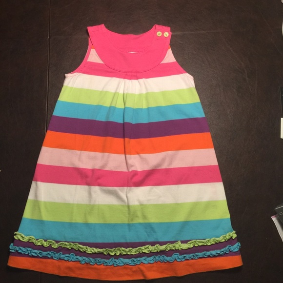 Hanna Andersson multi color striped dress - Picture 1 of 6