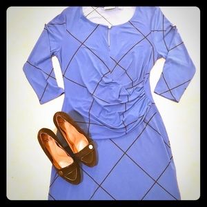 Blue-tiful Gathered Front Dress